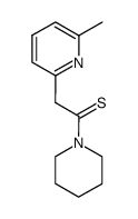 Piperidine,1-[2-(6-methyl-2-pyridinyl)-1-thioxoethyl]- (9CI) Structure