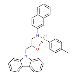 N-(3-(9H-carbazol-9-yl)-2-hydroxypropyl)-4-methyl-N-(naphthalen-2-yl)benzenesulfonamide Structure