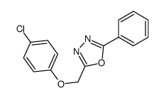 2-[(4-chlorophenoxy)methyl]-5-phenyl-1,3,4-oxadiazole结构式