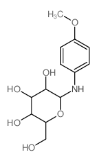 2-(hydroxymethyl)-6-[(4-methoxyphenyl)amino]oxane-3,4,5-triol结构式