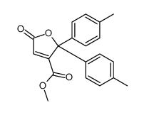 2,5-Dihydro-5-oxo-2,2-di(p-tolyl)-3-furancarboxylic acid methyl ester结构式