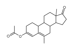 3-Acetoxy-6-methyl-Δ3,5-estradien-17-on结构式