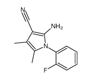 2-Amino-1-(2-fluorophenyl)-4,5-dimethyl-1H-pyrrole-3-carbonitrile结构式