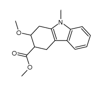 methyl 2-methoxy-9-methyl-2,3,4,9-tetrahydro-1H-carbazole-3-carboxylate Structure