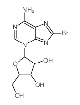 3H-Purin-6-amine,8-bromo-3-b-D-ribofuranosyl-结构式