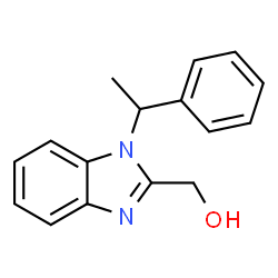 (1-(1-phenylethyl)-1H-benzo[d]imidazol-2-yl)methanol结构式