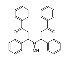 N,N'-bis-(3-oxo-1,3-diphenyl-propyl)-hydroxylamine结构式