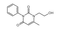1-(2-hydroxyethyl)-6-methyl-3-phenyl-2,4(1H,3H)-pyrimidinedione结构式