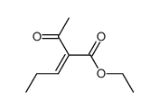 2-acetyl-pent-2-enoic acid ethyl ester Structure