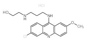Ethanol,2-[[3-[(6-chloro-2-methoxy-9-acridinyl)amino]propyl]amino]-, hydrochloride(1:2)结构式