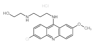 Ethanol,2-[[3-[(6-chloro-2-methoxy-9-acridinyl)amino]propyl]amino]-, hydrochloride(1:2) structure