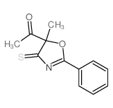 1-(5-methyl-2-phenyl-4-sulfanylidene-1,3-oxazol-5-yl)ethanone结构式