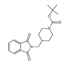 N-(1-tert-butoxycarbonylpiperidin-4-ylmethyl)phthalimide结构式