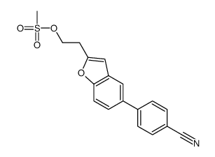 2-[5-(4-cyanophenyl)-1-benzofuran-2-yl]ethyl methanesulfonate Structure