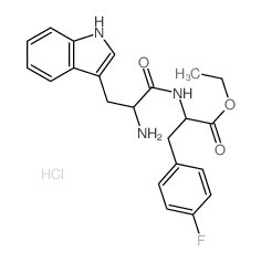 ethyl 2-[[2-amino-3-(1H-indol-3-yl)propanoyl]amino]-3-(4-fluorophenyl)propanoate结构式