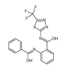 2-benzamido-N-[5-(trifluoromethyl)-1,3,4-thiadiazol-2-yl]benzamide结构式