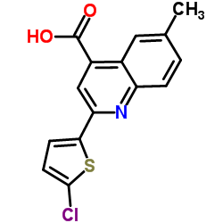 2-(5-Chloro-2-thienyl)-6-methyl-4-quinolinecarboxylic acid结构式