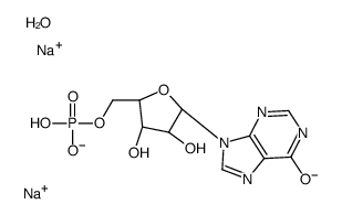 Sodium 5'-O-phosphonatoinosine hydrate (2:1:1)结构式