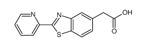 2-(2-pyridin-2-yl-1,3-benzothiazol-5-yl)acetic acid Structure