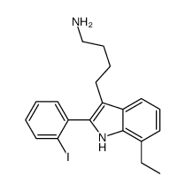 4-[7-ethyl-2-(2-iodophenyl)-1H-indol-3-yl]butan-1-amine Structure