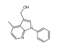 (4-methyl-1-phenylpyrrolo[2,3-b]pyridin-3-yl)methanol结构式