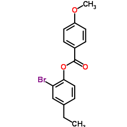 2-Bromo-4-ethylphenyl 4-methoxybenzoate Structure