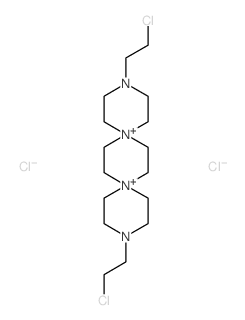 3,12-Bis(2-chloroethyl)-3,12-diaza-6,9-diazoniadispiro[5.2.5.2]hexadecane dichloride structure