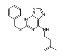 2-benzylsulfanyl-N-(3-methylbut-3-enyl)-7H-purin-6-amine结构式