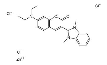2-[7-(diethylamino)-2-oxo-2H-1-benzopyran-3-yl]-1,3-dimethyl-1H-benzimidazole trichlorozincate Structure