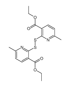 6,6'-dimethyl-2,2'-disulfanediyl-bis-nicotinic acid diethyl ester结构式