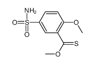 O-methyl 2-methoxy-5-sulfamoylbenzenecarbothioate Structure