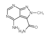 5-amino-8-methyl-2,4,8,9-tetrazabicyclo[4.3.0]nona-2,4,6,9-tetraene-7-carboxamide Structure