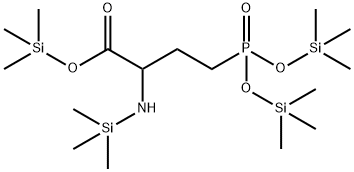 4-[Bis(trimethylsiloxy)phosphinyl]-2-[(trimethylsilyl)amino]butanoic acid trimethylsilyl ester structure