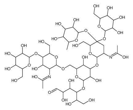 N-[2-[2-[[3-acetamido-4-hydroxy-6-(hydroxymethyl)-5-[3,4,5-trihydroxy-6-(hydroxymethyl)oxan-2-yl]oxyoxan-2-yl]oxymethyl]-3,5-dihydroxy-6-(1,2,4,5-tetrahydroxy-6-oxohexan-3-yl)oxyoxan-4-yl]oxy-6-(hydroxymethyl)-5-[3,4,5-trihydroxy-6-(hydroxymethyl)oxan-2-y结构式