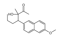 3-hydroxy-4-(6-methoxynaphthalen-2-yl)-3-methylheptan-2-one结构式