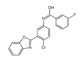 N-[3-(1,3-benzoxazol-2-yl)-4-chlorophenyl]-3-fluorobenzamide结构式