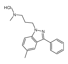 N,N-dimethyl-3-(5-methyl-3-phenylindazol-1-yl)propan-1-amine,hydrochloride Structure