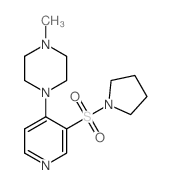 1-methyl-4-(3-pyrrolidin-1-ylsulfonylpyridin-4-yl)piperazine Structure
