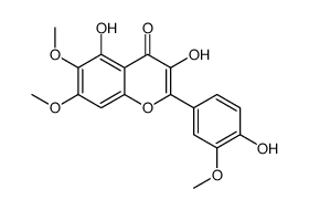 3,5-dihydroxy-2-(4-hydroxy-3-methoxyphenyl)-6,7-dimethoxychromen-4-one结构式