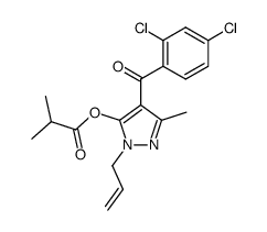 (1-allyl-5-isobutyryloxy-3-methyl-1H-pyrazol-4-yl)-(2,4-dichloro-phenyl)-methanone结构式