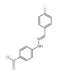N-[(4-chlorophenyl)methylideneamino]-4-nitro-aniline结构式