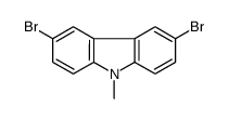 3,6-dibromo-9-methylcarbazole结构式