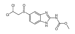 [5-(2,2-dichloro-ethanesulfinyl)-1(3)H-benzoimidazol-2-yl]-carbamic acid methyl ester Structure