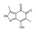 7-hydroxy-3,6-dimethyl-2H-indazole-4,5-dione结构式