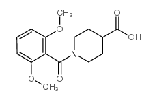 1-(2,6-dimethoxybenzoyl)piperidine-4-carboxylic acid结构式