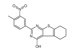 2-(4-methyl-3-nitrophenyl)-5,6,7,8-tetrahydro-3H-[1]benzothiolo[2,3-d]pyrimidin-4-one结构式