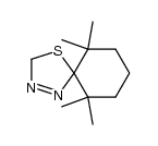 6,6,10,10-tetramethyl-4-thia-1,2-diazaspiro[4,5]dec-1-ene结构式