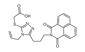 2-[[5-[3-(1,3-dioxobenzo[de]isoquinolin-2-yl)propyl]-4-prop-2-enyl-1,2,4-triazol-3-yl]sulfanyl]acetic acid Structure