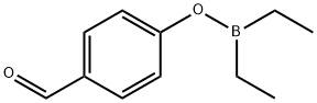 Diethyl(4-formylphenyloxy)borane structure