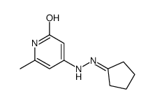4-(2-cyclopentylidenehydrazinyl)-6-methyl-1H-pyridin-2-one结构式